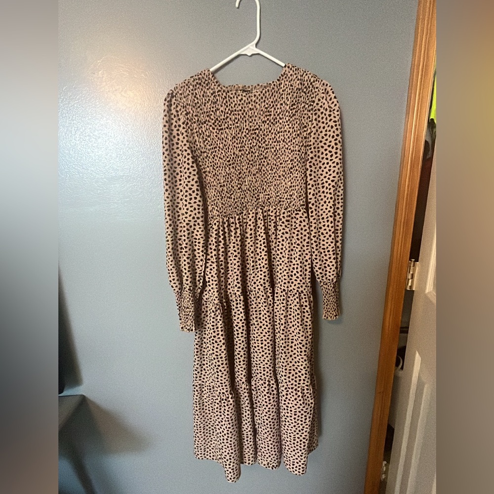 Cheetah Print long sleeve dress